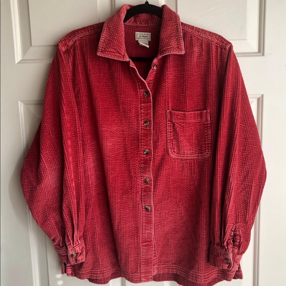 Vintage L.L. Bean Red Corduroy Shacket